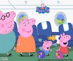Puzzle Οικογένεια διακοπές Peppa Pig
